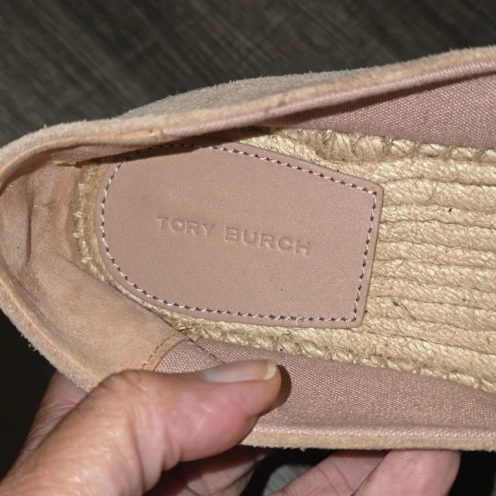 Women's Tory Tan and Black Espadrilles #7
